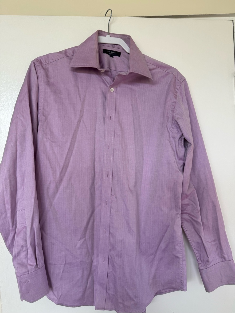 Ted Baker Men's Lavender Button-Up Dress Shirt